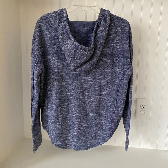 Womens Roxy Boho Heather Navy‎ blue Hoodie XS beach surf style Rounded V neck - Picture 4 of 4